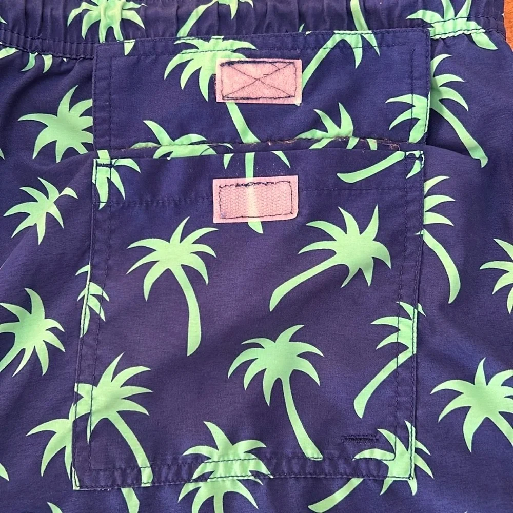 Tom & Teddy Blue Palm Tree Print Swim Shorts XXL | Quick-Dry Beach Swimwear O